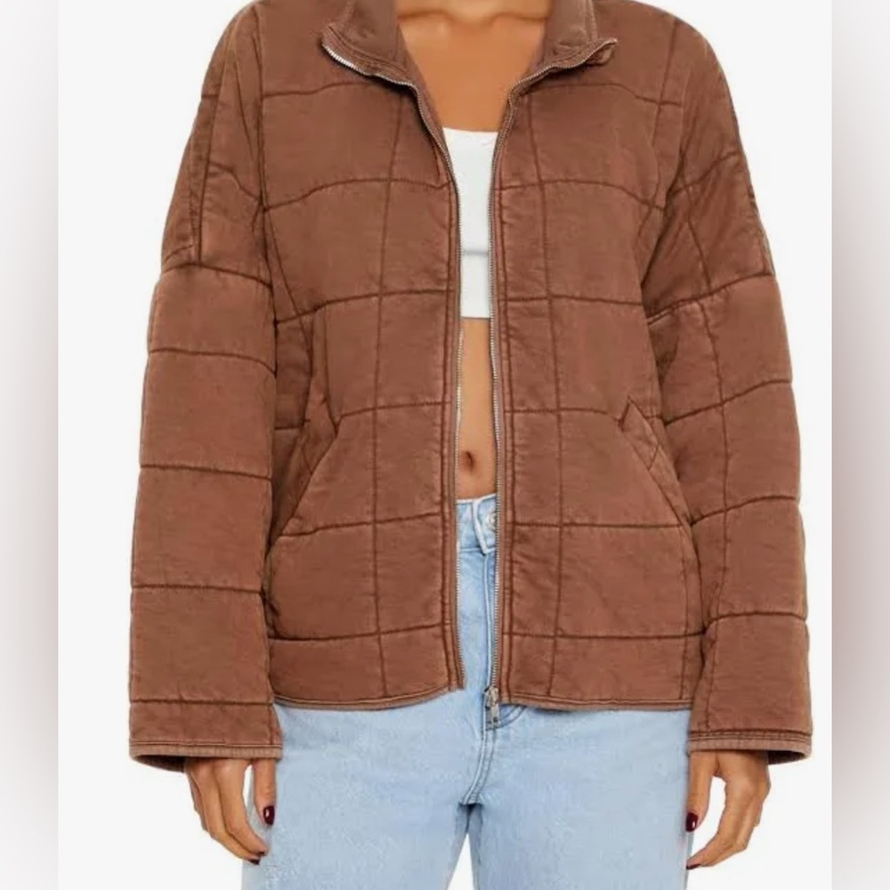 Brown Quilted Women's Jacket